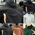 Men Fashionable Half High Neck Solid Top with Long Sleeves for Layering