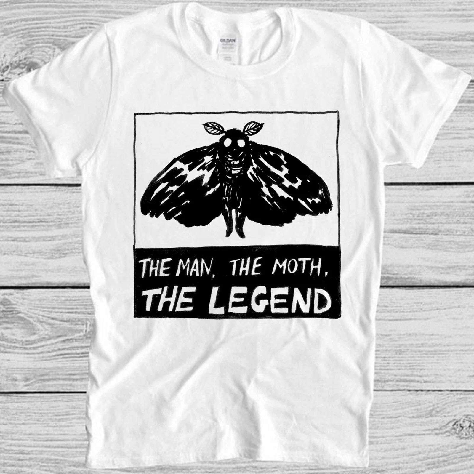 Mothman The Man The Moth The Legend Meme Cool Gift Top Tee T Shirt M1130