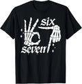 Meme Funny Skeleton Hands Sign 6 7 Let's Get Sendy Unisex T-Shirt