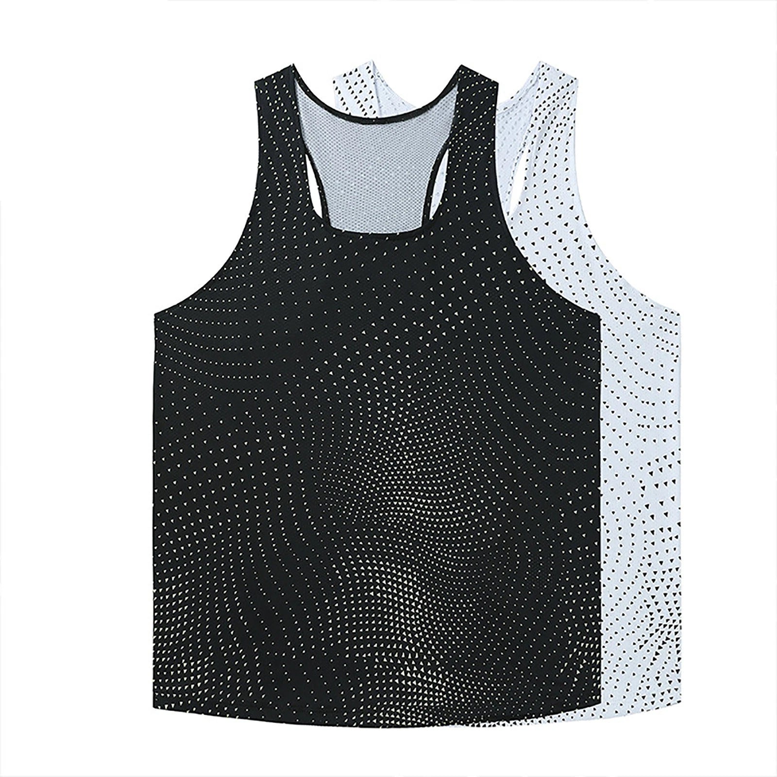 Men Casual U Neck Vest Athletic Glitter Fashionable Tops Soft Clubwear Tank Top