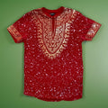 Carbon Gold Red White Graphic Print Y2K Men’s Large Streetwear T-Shirt
