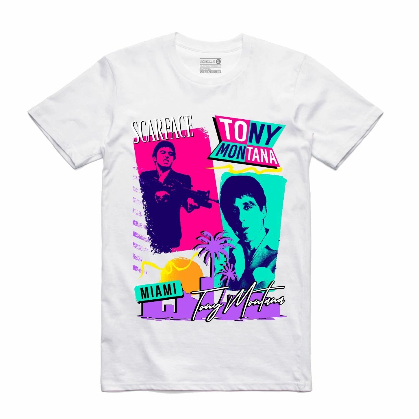 NEW Streetwear on Demand 80s SCARFACE WHITE Tee Shirt SMALL-3XLARGE LIMITED