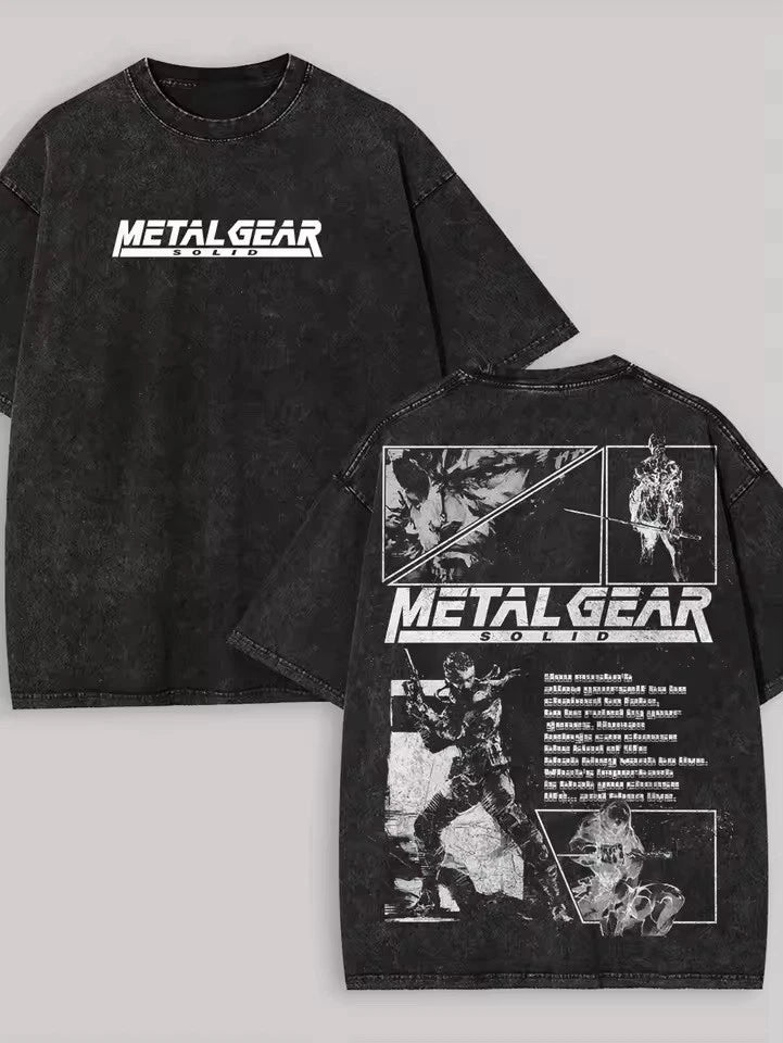 Metal Gear Solid Tshirt Shirt Retro Black XL - PlayStation Gift Gaming