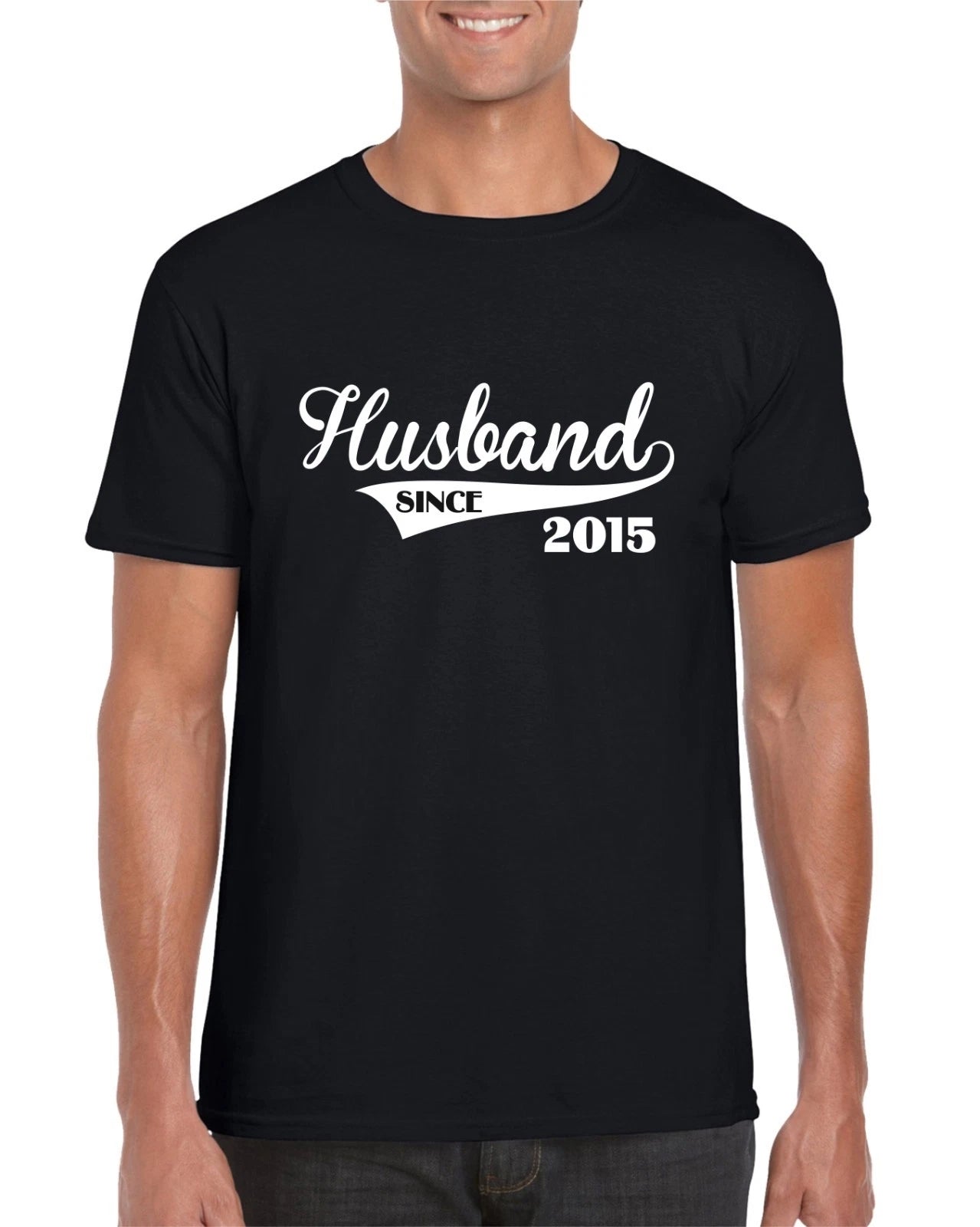 MEN'S NOVELTY T SHIRT HUSBAND SINCE CUSTOM YEAR WEDDING ANNIVERSARY CUSTOM GIFT