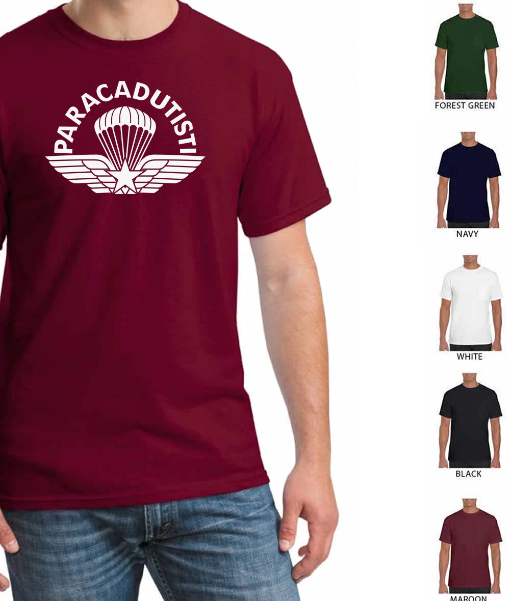 PARACADUTISTI ITALIAN PARATROOPER airborne forces t-shirt maroon beret pegasus
