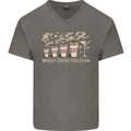 Weekly Coffee To Alcohol Evolution Wine Mens V-Neck Cotton T-Shirt