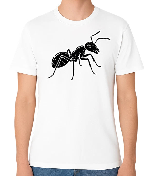 Ant Graphic T-Shirt Minimalist Insect Nature Art Tee Unisex Casual Top