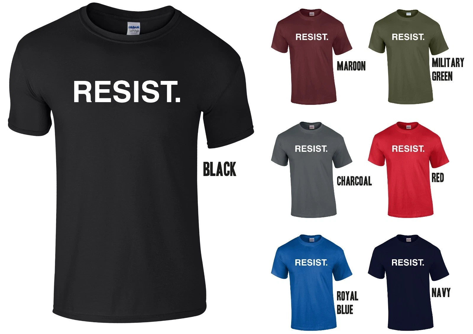 RESIST. T-SHIRT - ANTI FASCISM PRESIDENT DONALD TRUMP
