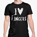 I Love Fingers Unisex T Shirt Funny Novelty Gift High Quality Stylish Text Tee