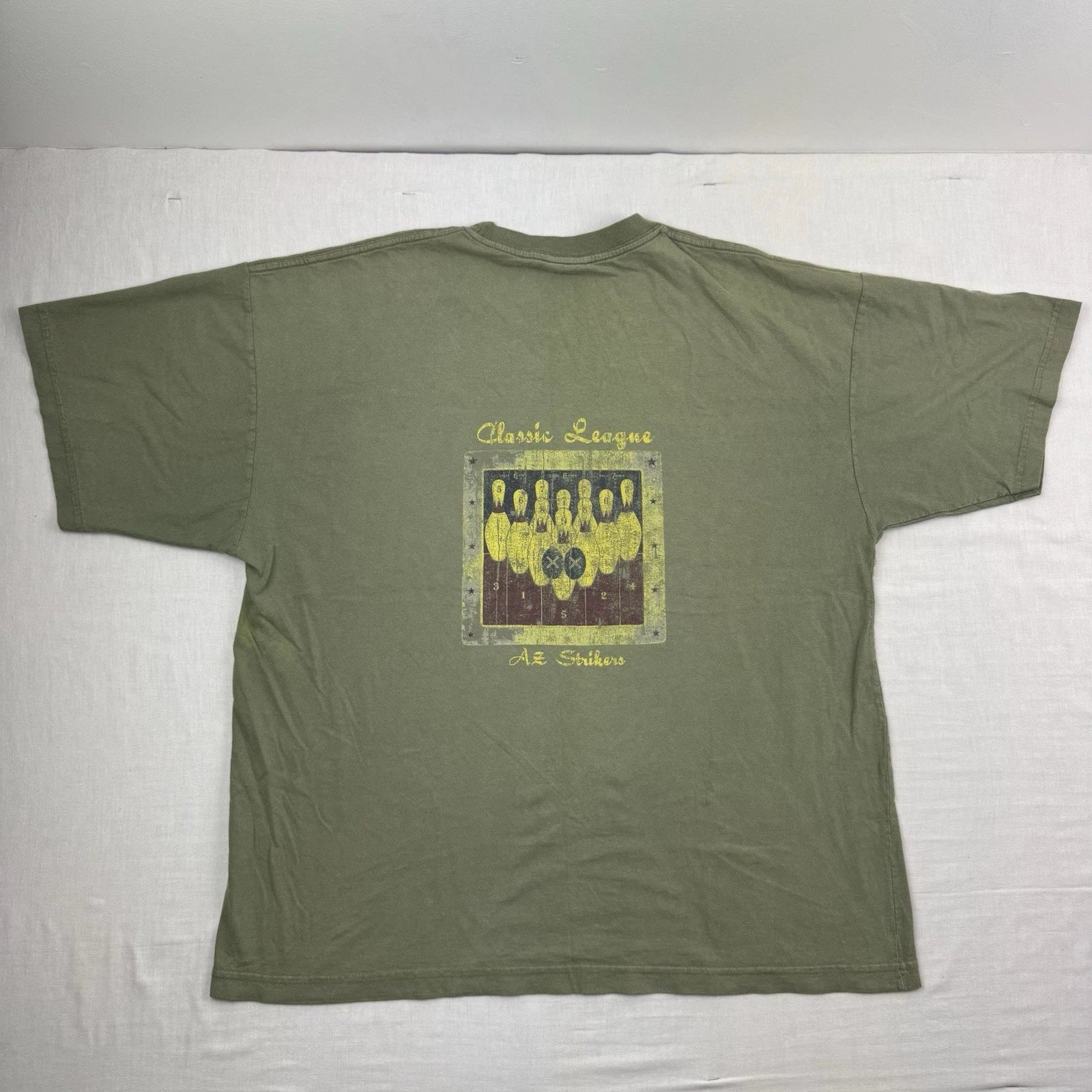 Vintage Arizona Jeans Company T Shirt Adult XL Bowling Graphic Grunge Hipster