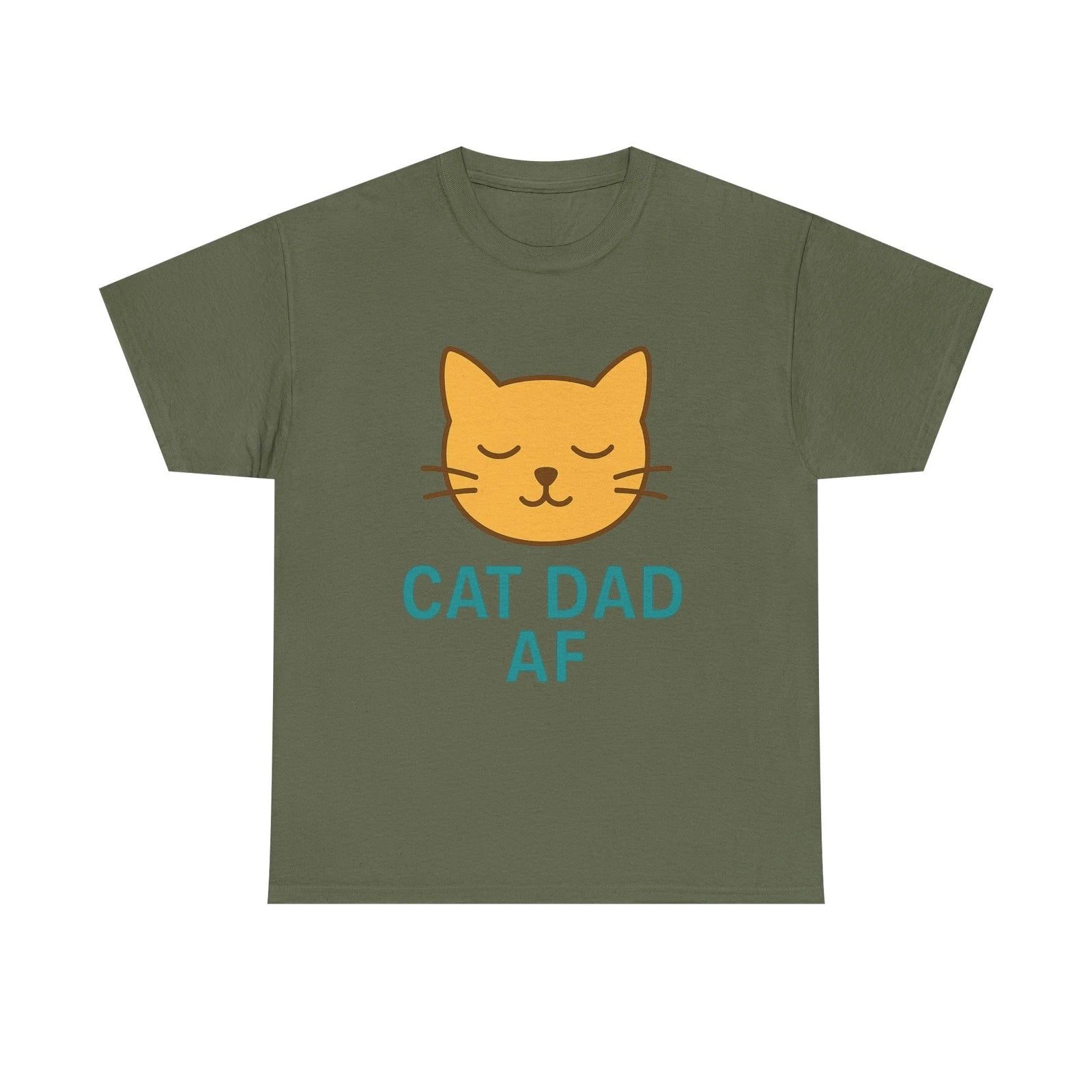 Cat Dad AF Tee | Cute Cat Face, Funny Cat Lover Shirt