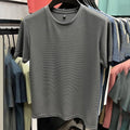 Mens Elastic Slim Fit Ice Silk T shirt with Short Sleeves for Casual Outings