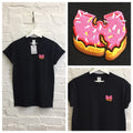 Wu x Pink Donut Black Embroidered T-shirt