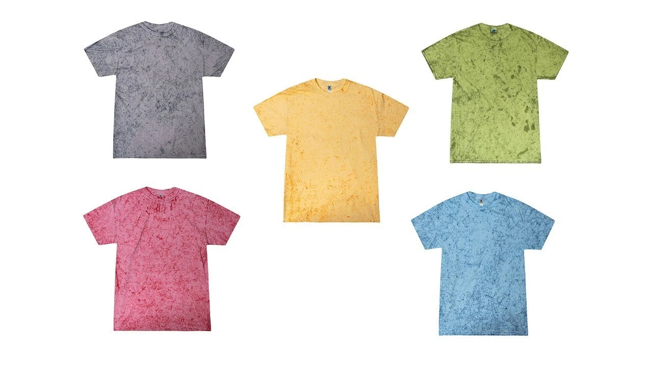 Colortone Color Crush Tie Dye T-Shirt  Multi Color Adult S-3XL Cotton Lot