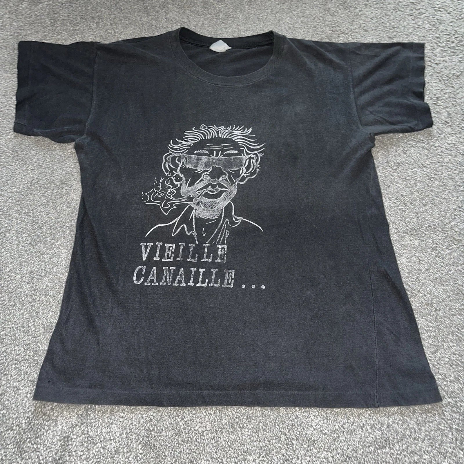 Vintage 80s Vieille Canaille Serge Gainsbourg Tshirt