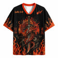 Cool Dragon Football Jersey 3D Printed Graphic T-Shirt Polyester Breathable