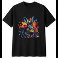 Psychedelic Flemish Giant Rabbit Torn Paper Mens T-Shirt Cute Kawaii Adorable