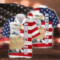 Eagle America Independence Day Cool Hawaiian Shirt, USA Patriotic Outfit HS1165