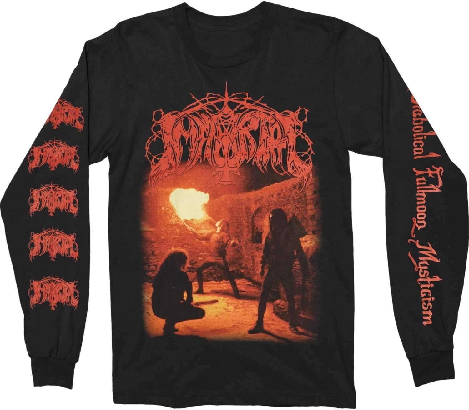 Authentic Immortal Diabolical Fullmoon Mysticism Long Sleeve T-Shirt L-2XL NEW