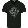 Tattoo Skull Tattooist Artist Mens V-Neck Cotton T-Shirt