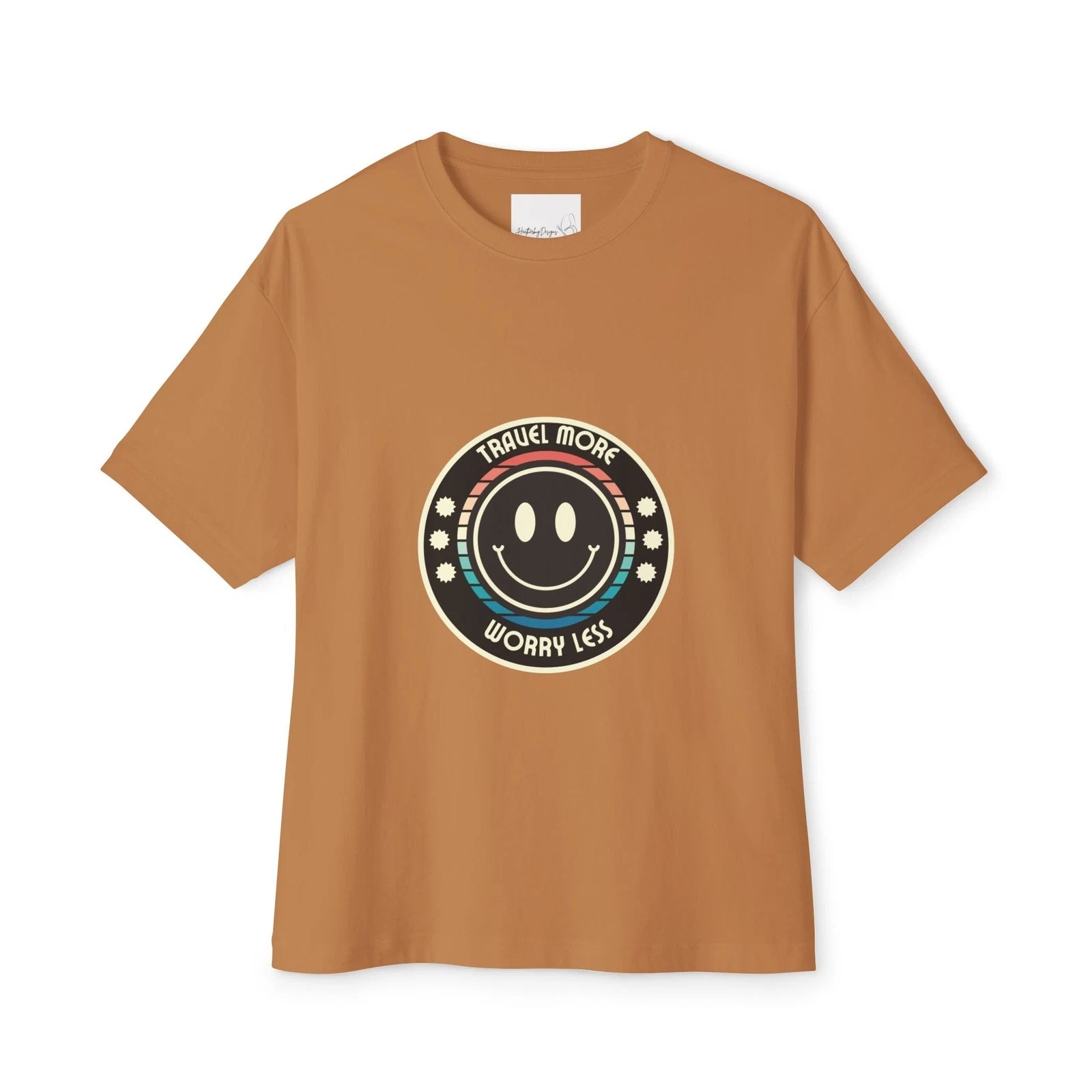 Travel More Worry Less  Unisex Oversized Boxy Tee