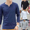 Modern Long Sleeve Henley Shirts for Men Soft Comfy Cotton and Slim Bottoming
