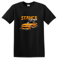 Stance Car T Shirt Custom Orange Sports Car Graphic Tee Lifestyle Enthusiast