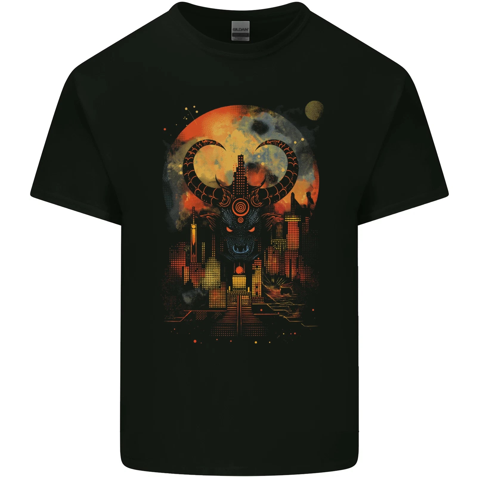 Urban Evil Bull Fantasy Mens Light Cotton T-Shirt