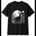 Botanical Flemish Giant Rabbit with Flowers Mens T-Shirt Cute Kawaii Adorable