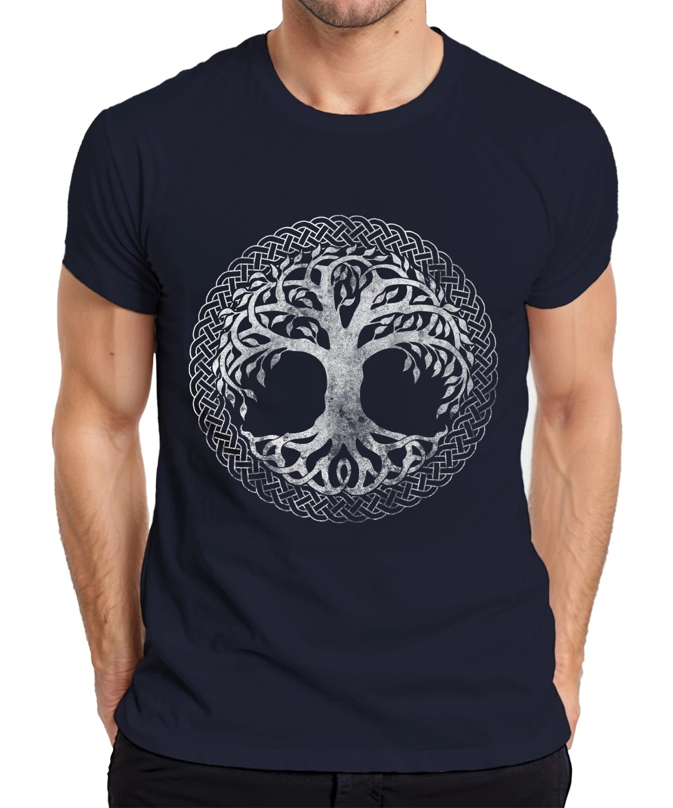 Celtic Tree of Life Knot Ornament Yggdrasil Druid Mystical Men's T-Shirt