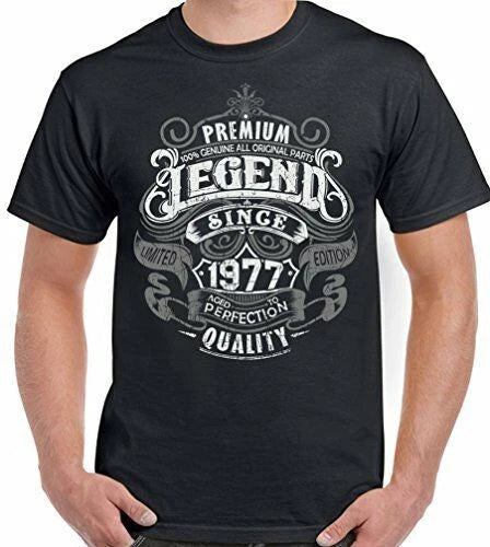 49th Birthday T-Shirt 1977 Mens Funny 49 Year old Top Premium Legend Since