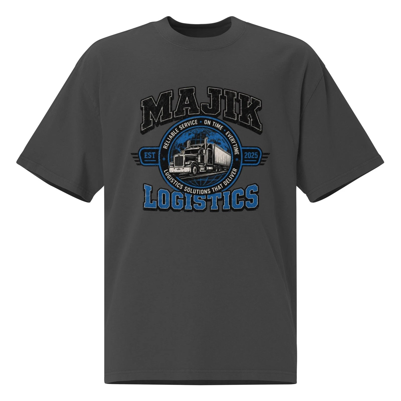 Majik Logistics Trucker Oversized faded t-shirt