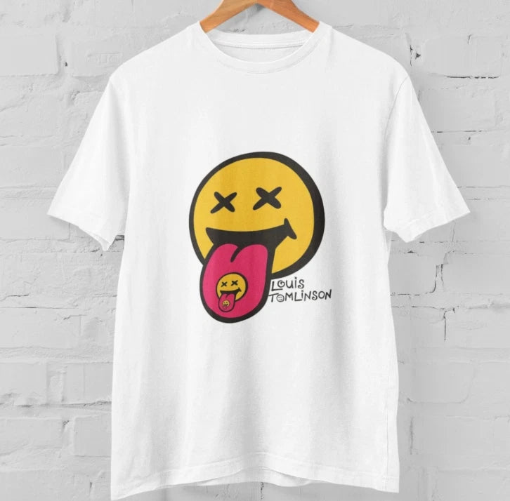 Cute Melted Smiley Face Graphic T-Shirt
