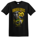 Roberto Carlos Brazil Soccer T Shirt Legend Action Portrait Tee w/ Brazil