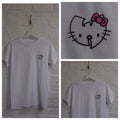 Actual Fact Wu x Kitty Vintage Hip Hop Cartoon White Tee T-shirt