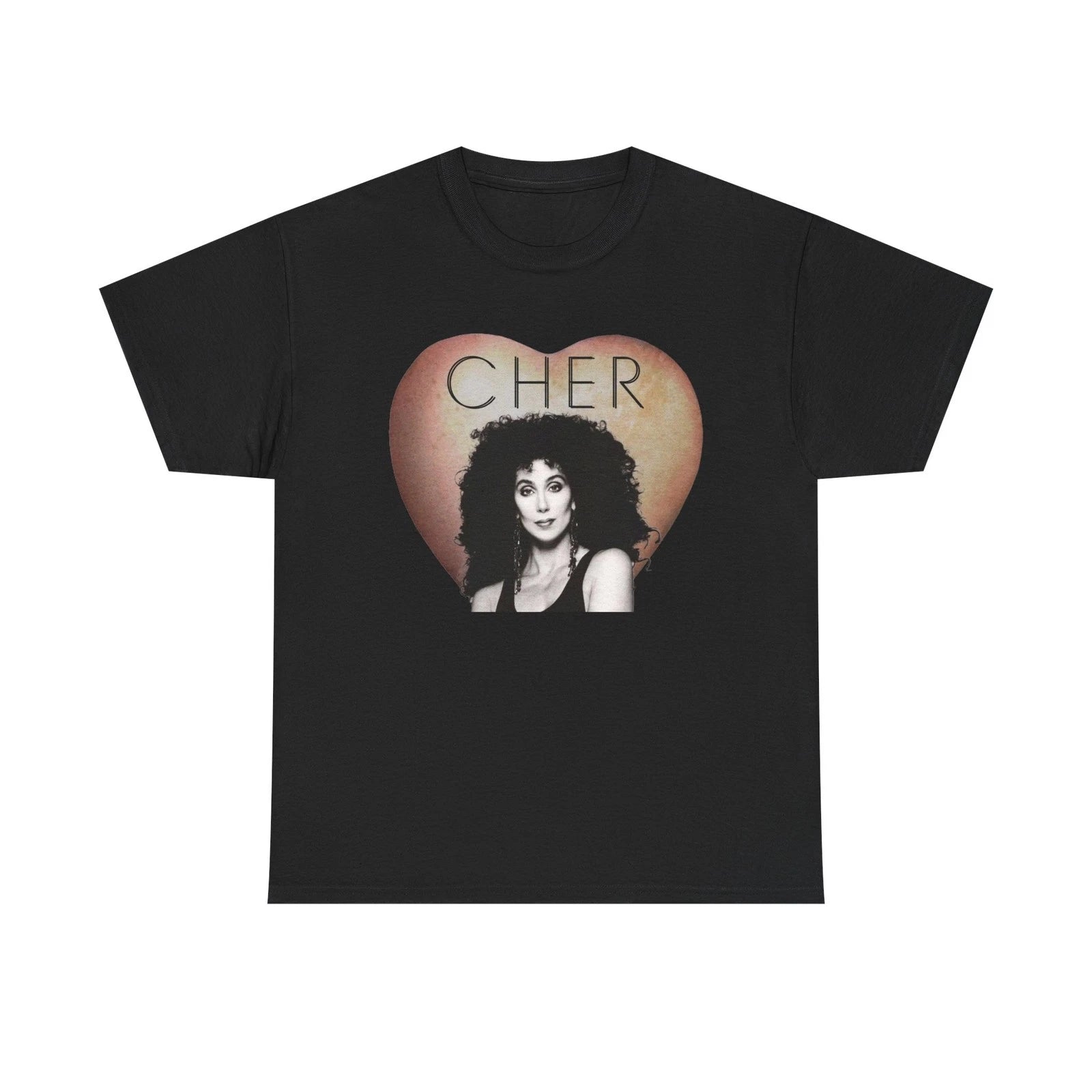 Cher Heavy Cotton Tee, Classic Music, Music Fan Gift, Retro Cher Tee