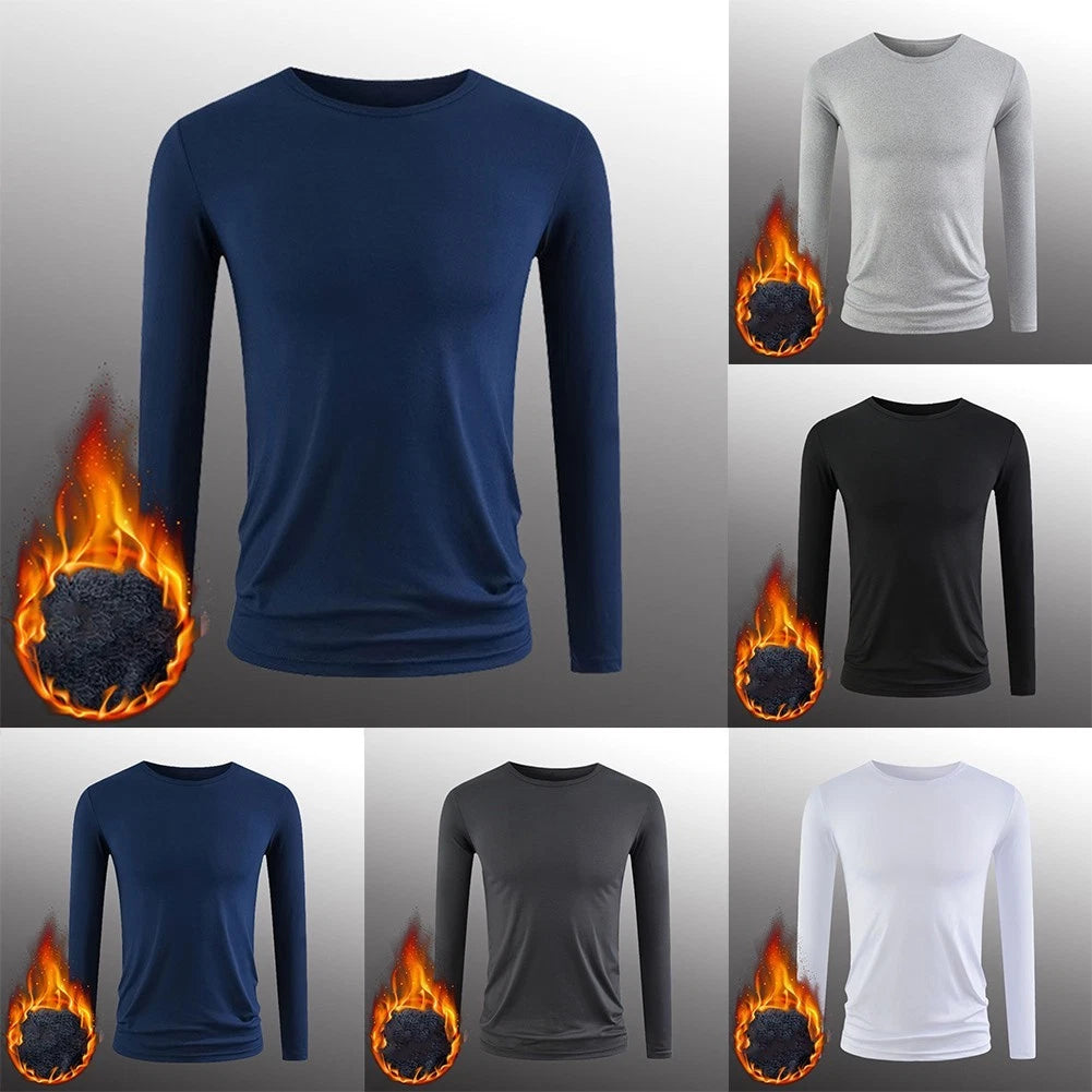 Everyday Use Long Sleeve Underwear 95% Polyester Applicable For Men Crew Neck