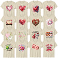 Floral Valentines Day Adult T-Shirt Love And Romance Heart Valentines Day Gift