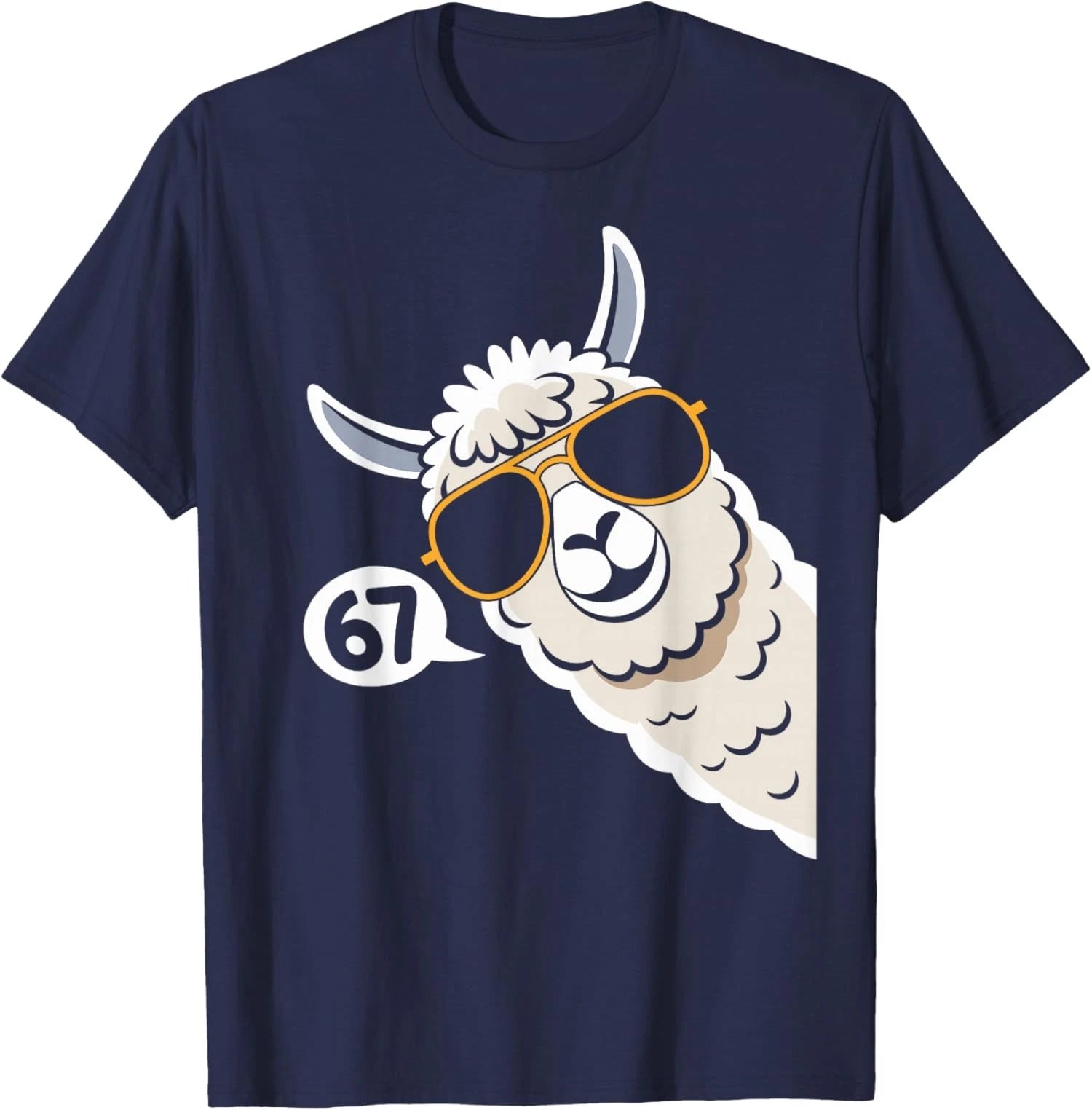 67 Six Seven Llama Funny Meme Humor Unisex T-Shirt