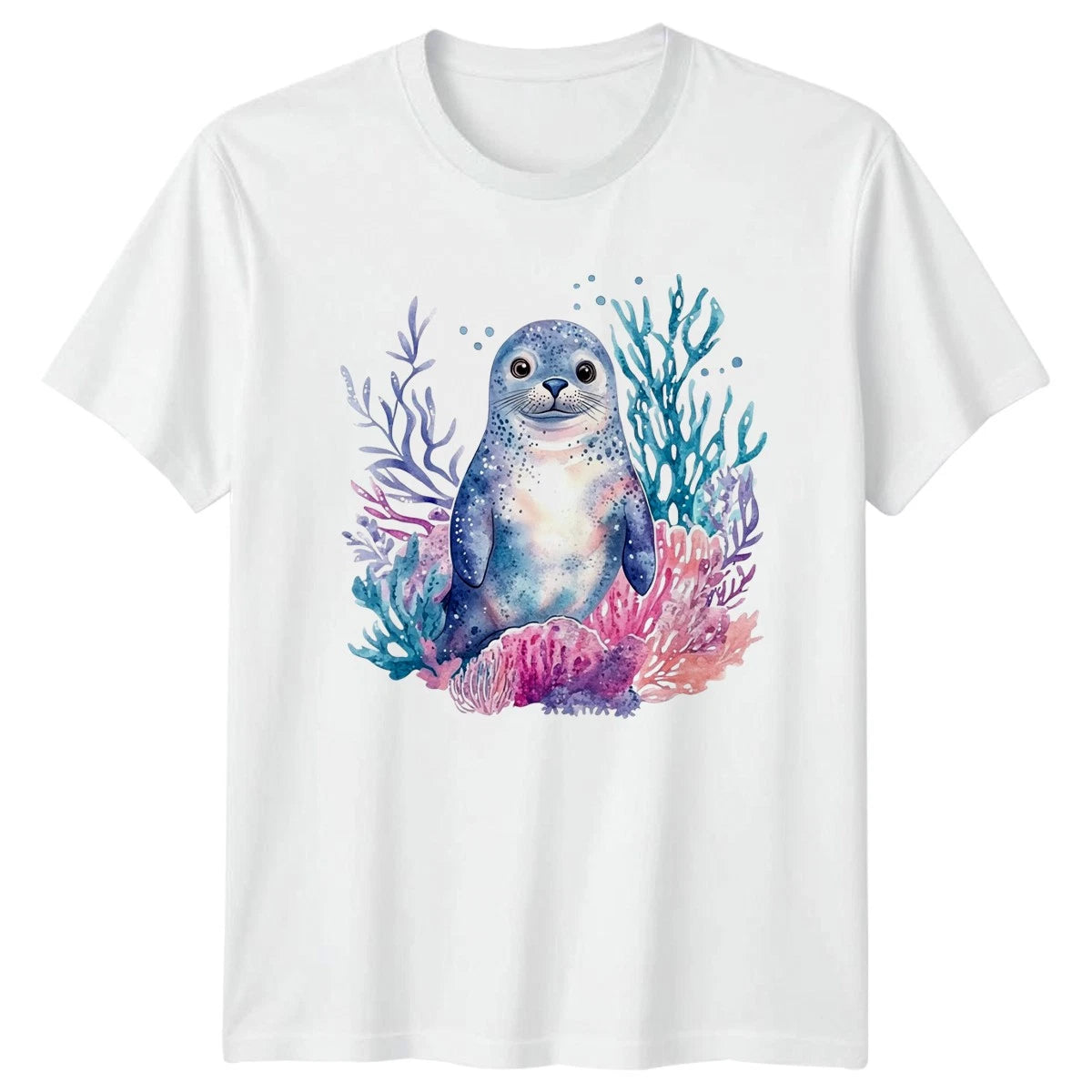 Watercolor Seal T-Shirt Marine Animal Ocean Gift For Him And Her
