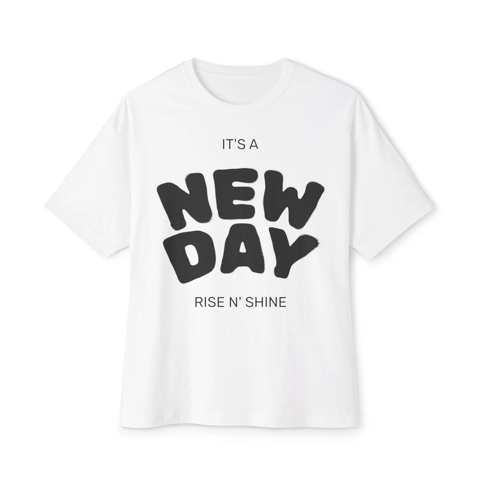 Motivational Oversized Tee - "It's a New Day" Graphic Shirt, Daily [...]
