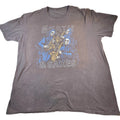 Death & Saxes Shirt Mens XL Distressed Grey Grim Reaper Skeleton Saxophone Tee