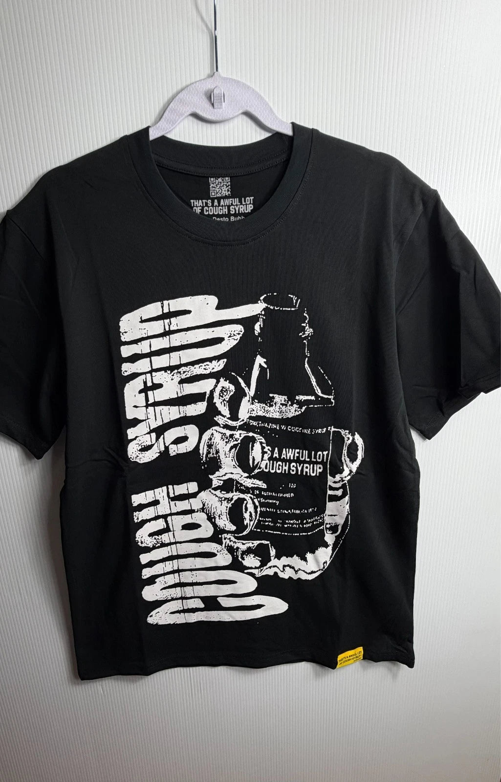 That’s A Awful Lot Of Cough Syrup Shirt Mens XL Black Graphic Streetwear Goth