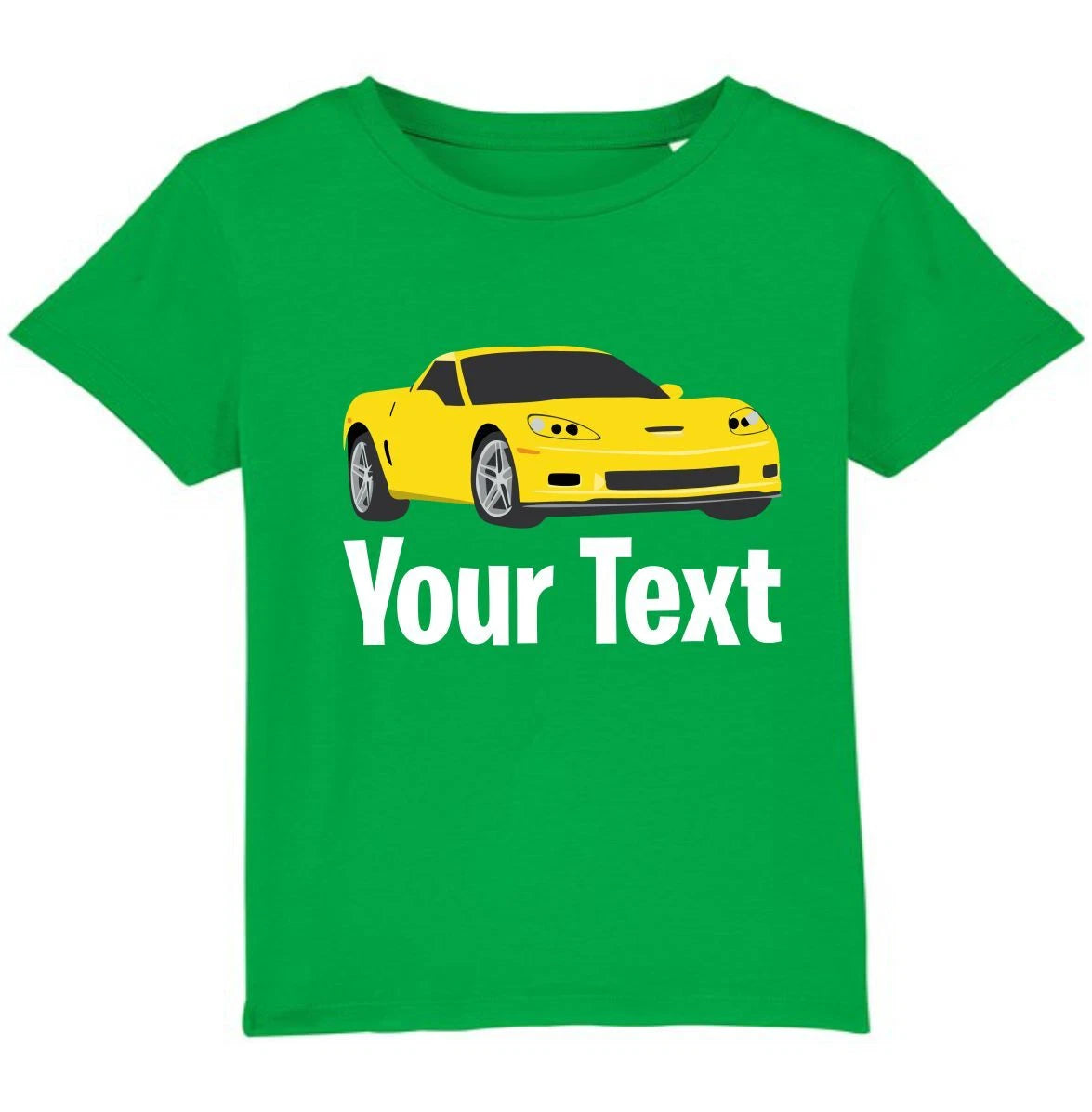 Personalised Your Name Sports Car T-Shirt Custom Name Kids/Adults Gift Tee Top