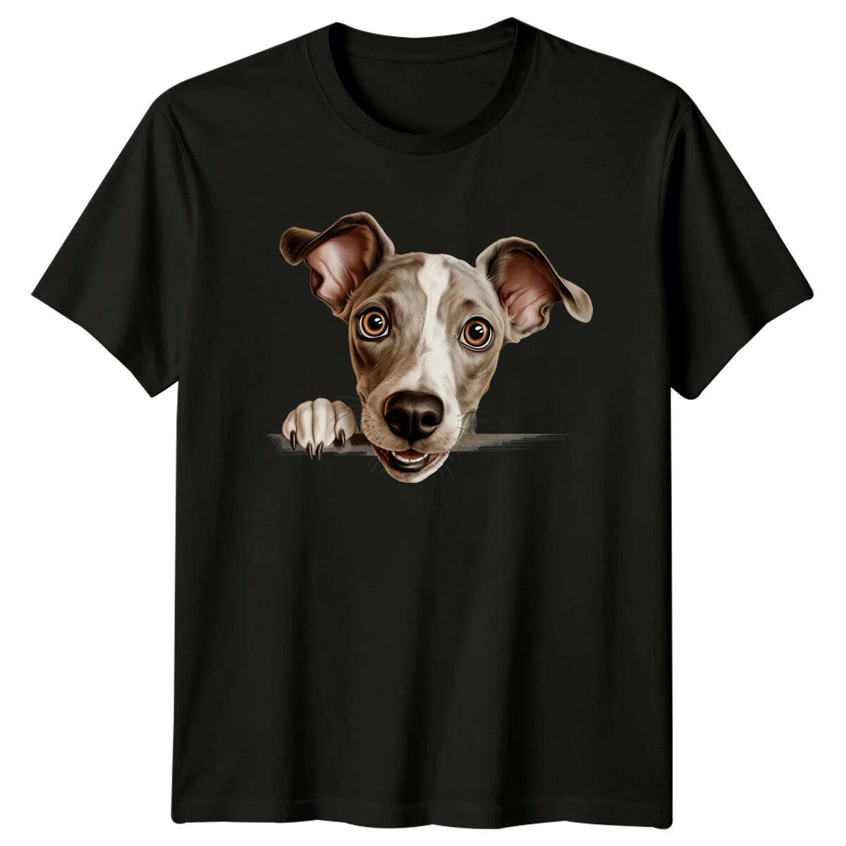 Cute Whippet Dog Peeking Funny Dog Breed T-Shirt