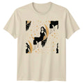 Celestial Night Moon Goddess Pattern Womens T-Shirt Boho Magic Spiritual