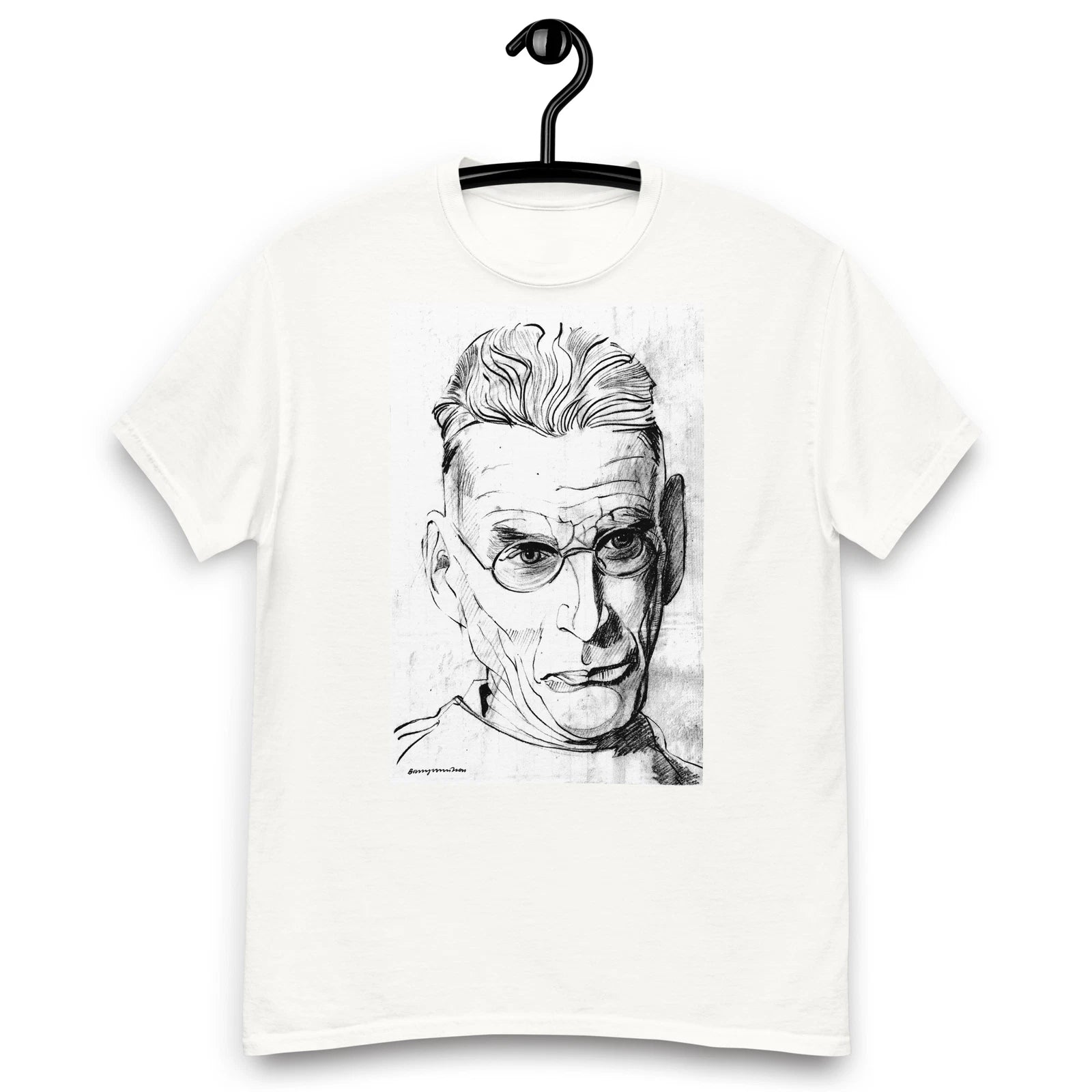 Samuel Becket Portrait T-shirt, literature T-shirt, writer Waiting for Godot