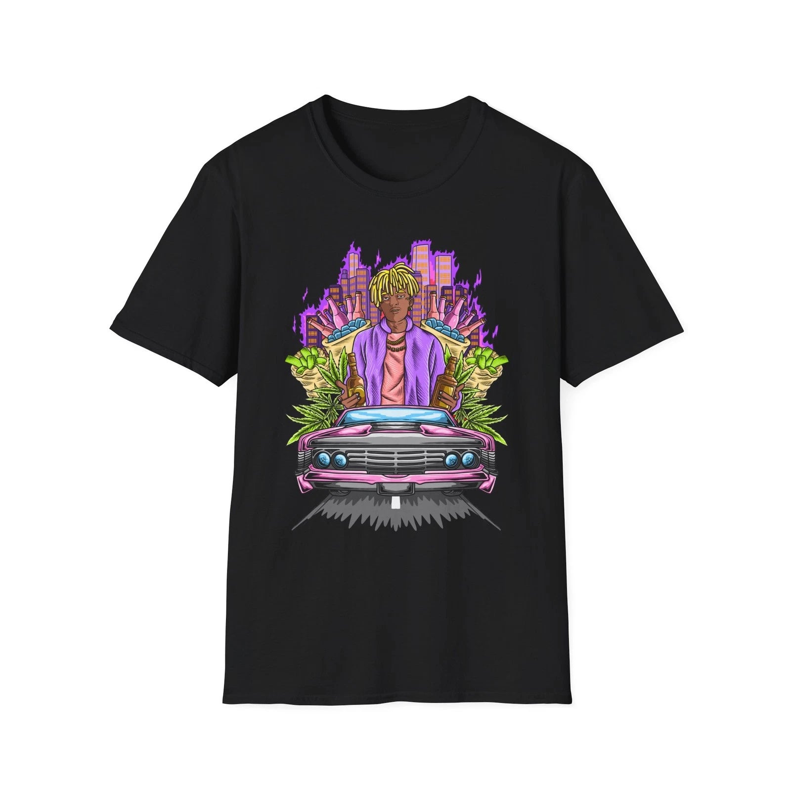 Vibrant Urban Art T-Shirt, Graphic Tee, Casual Wear, Streetwear Style