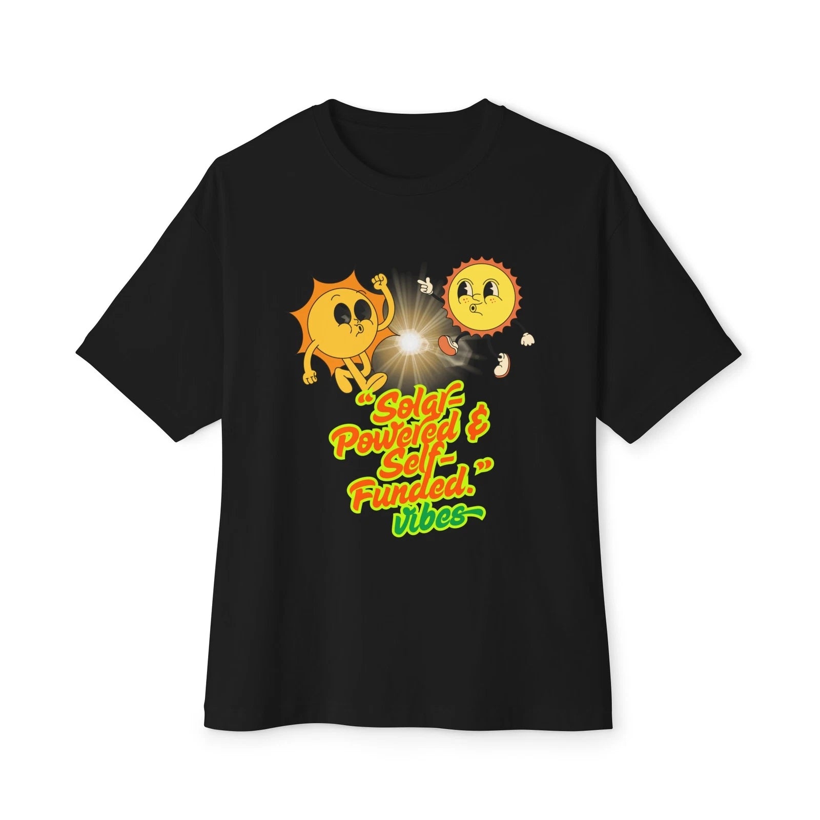 Sunshine Vibes Oversized Boxy Tee Unisex Graphic Summer