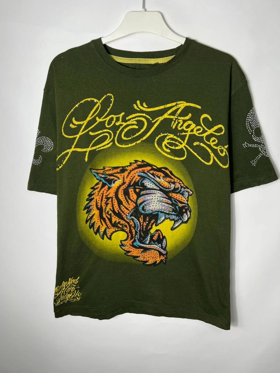 Vintage streetwear y2k sk8 Petroleum Los Angeles Tiger Style Graphic T-Shirt